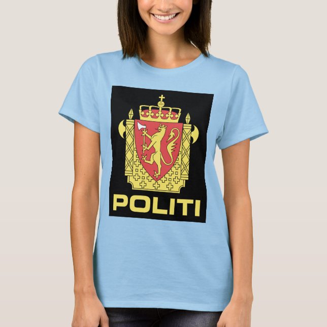 T-shirt Insigne du Service de police norvégien, Norvège (Devant)