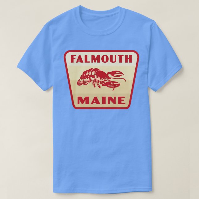 T-shirt Insigne rétro Falmouth Maine Tan (Design devant)