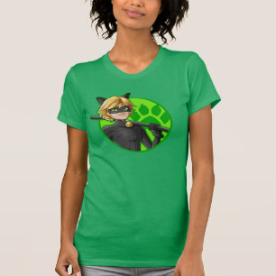 T-shirt Insigne vert Cat Noir