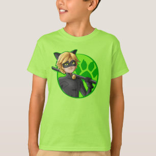 T-shirt Insigne vert Cat Noir
