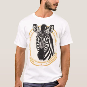 T-shirt Insigne vintage emblème de zèbre