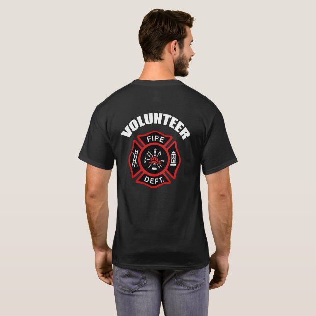 T-shirt Insigne volontaire de sapeur-pompier (Dos entier)