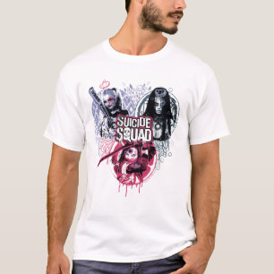 T-shirt Insignes de graffiti de filles de peloton du