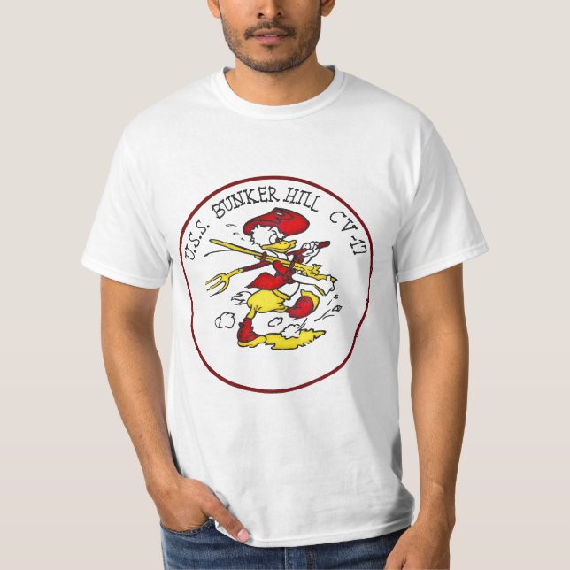 T-shirt Insignes d'USS Bunker Hill (Devant)