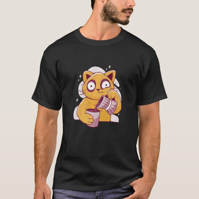 T-shirt Insomnie chat chat chat chat chat chat animal café (Devant)