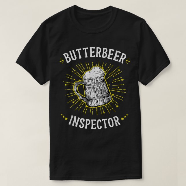 T-shirt inspecteur de la bière de beurre - bière de papill (Design devant)