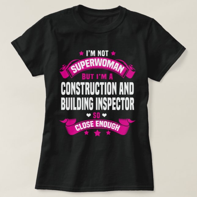 T-shirt Inspecteur de la construction (Design devant)