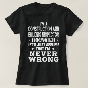 T-shirt Inspecteur de la construction et du bâtiment