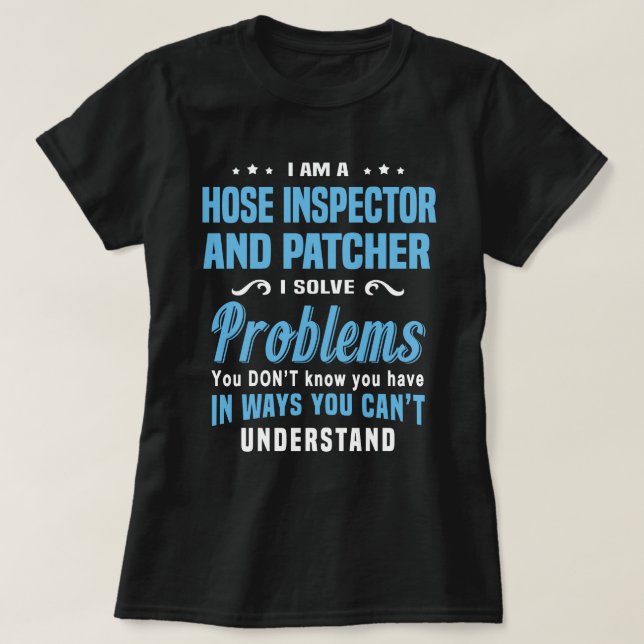 T-shirt Inspecteur De Tuyau Et Patcher (Design devant)