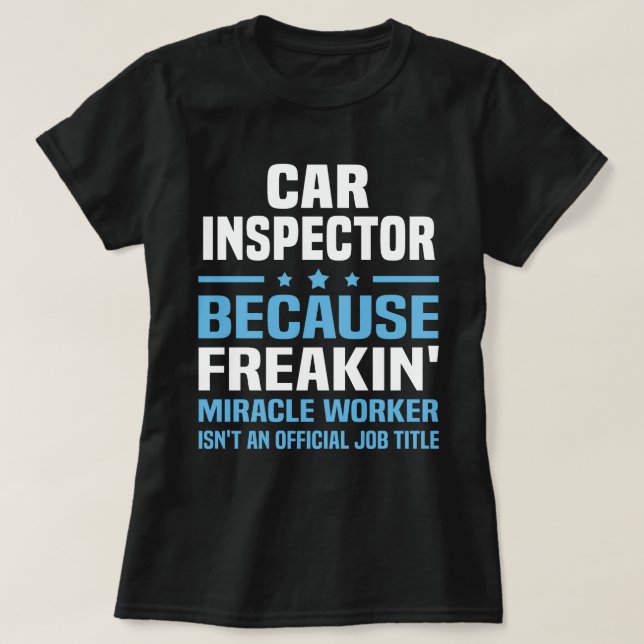 T-shirt Inspecteur de voiture (Design devant)
