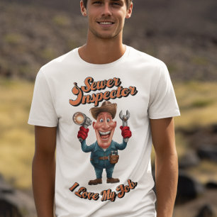 T-shirt Inspecteur D'Épuration Avec Poussées