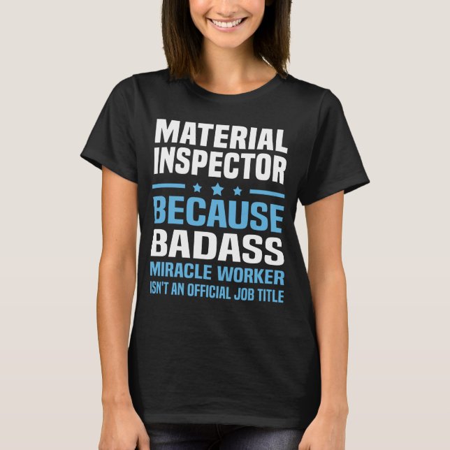 T-shirt Inspecteur des matières (Devant)