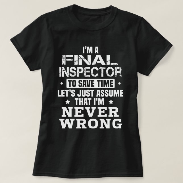 T-shirt Inspecteur final (Design devant)
