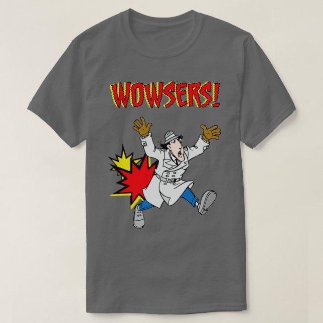 T-shirt Inspecteur Gadget Wowzers Toujours en service drôl (Design devant)