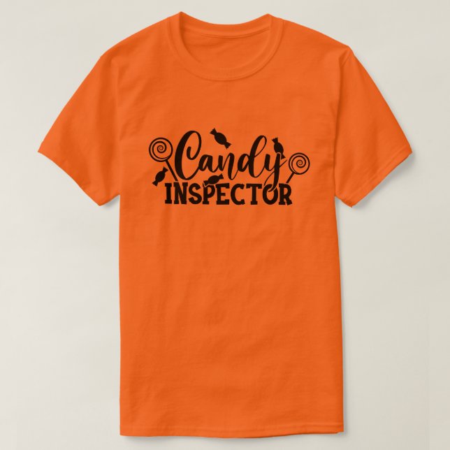 T-shirt Inspecteur Halloween Candy (Design devant)