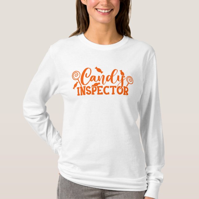 T-shirt Inspecteur Halloween Candy (Devant)