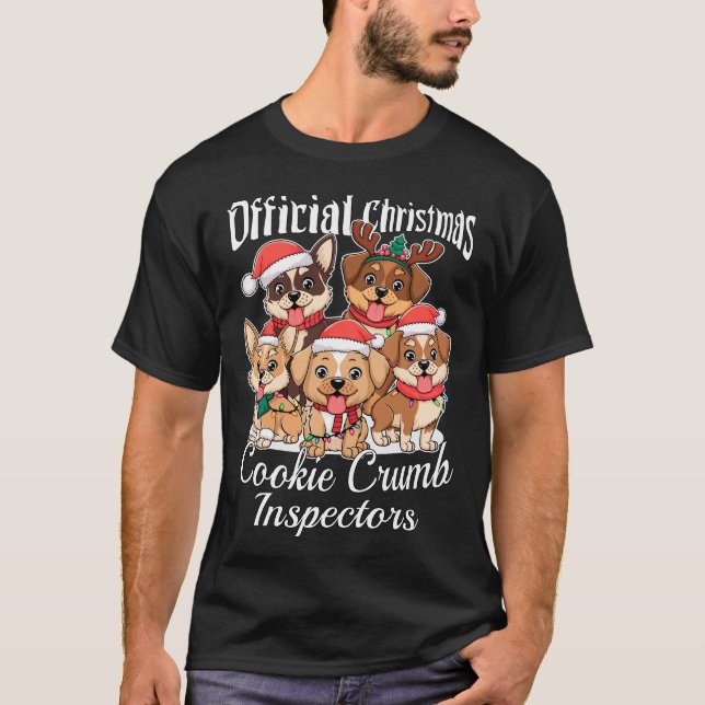 T-shirt Inspecteurs officiels de la miette de Noël (Devant)