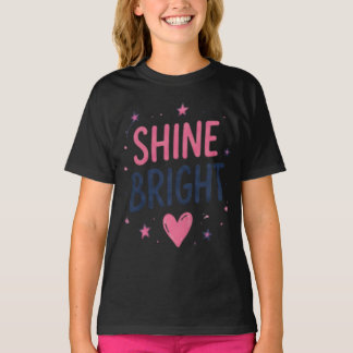 T-shirt inspirant 'Brillez' pour filles