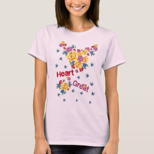 T-shirt inspirant pour femmes du coeur