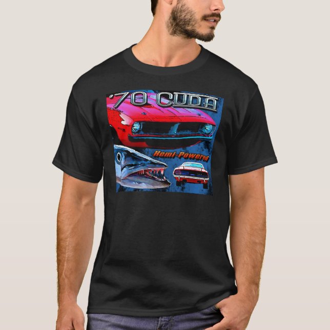 T-shirt Inspiration 1970 de barracuda de Plymouth pour la (Devant)