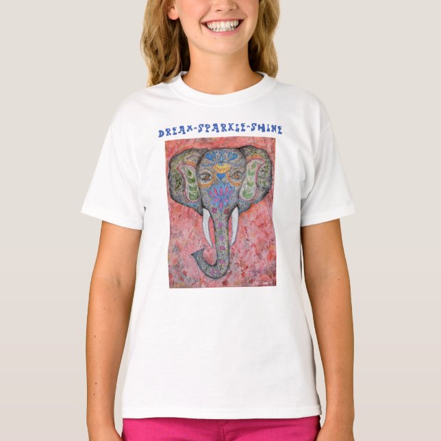 T-shirt Inspiration de rêve Elephant Girls Ruffle Shirt (Devant)
