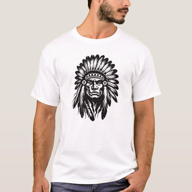 T-shirt Inspiration du guerrier amérindien (Devant)