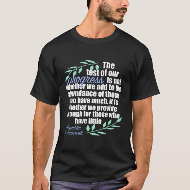 T-shirt Inspiration Progress Fdr Philanthropie Démocrate Q (Devant)