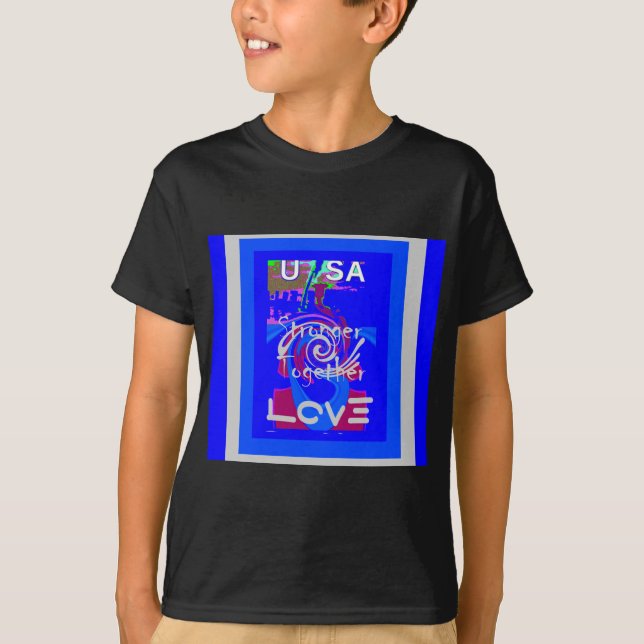 T-shirt Inspiration USA Nous Sommes Forts Ensemble Avec Am (Devant)