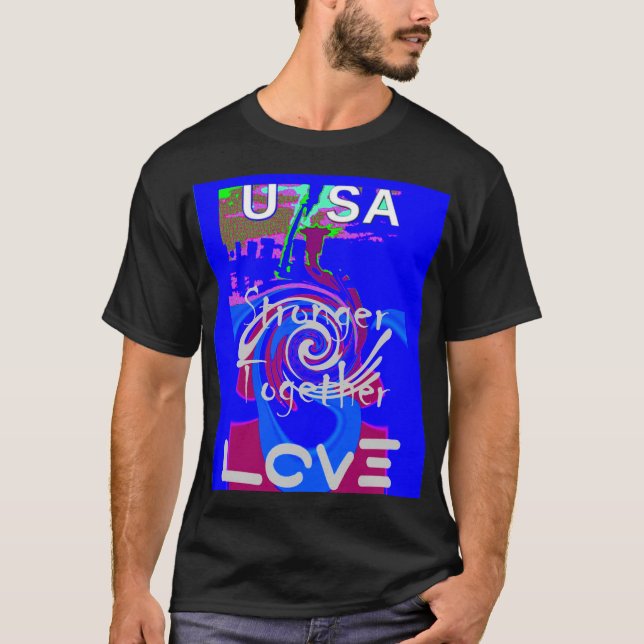 T-shirt Inspiration USA Nous Sommes Forts Ensemble Avec Am (Devant)