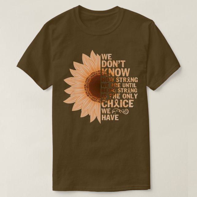 T-shirt inspirational ADHD sunflower we don't know how str (Design devant)