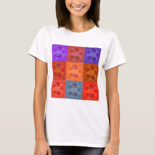 T-shirt Inspirational Ayez une belle journée À damiers Pop