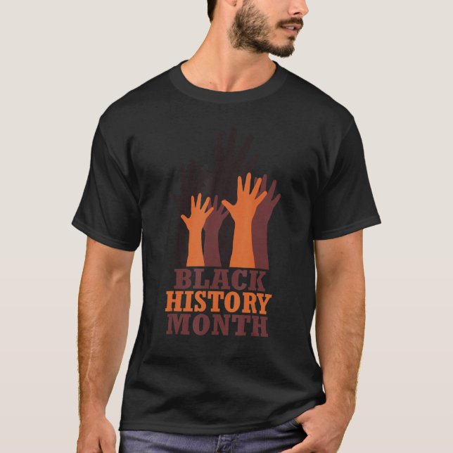 T-shirt Inspirational Leaders Power Proud African Fist Han (Devant)