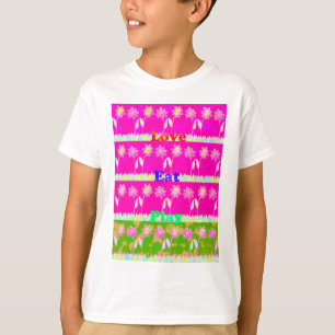 T-shirt Inspirational Love Manger Jouer Flower Design