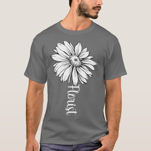T-shirt Inspirational Motivational Flower Stem Florist (Devant)