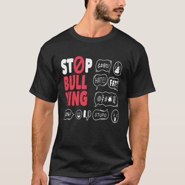 T-shirt Inspirational Thoughtness cite Stop Bull (Devant)