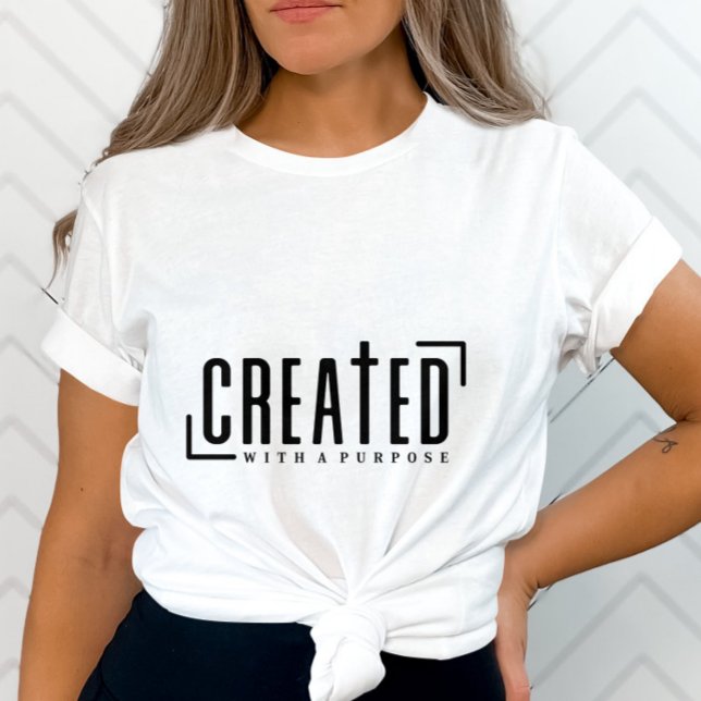 T-shirt Inspirationnel Créé Avec Un Objectif-Positif (Créateur téléchargé)