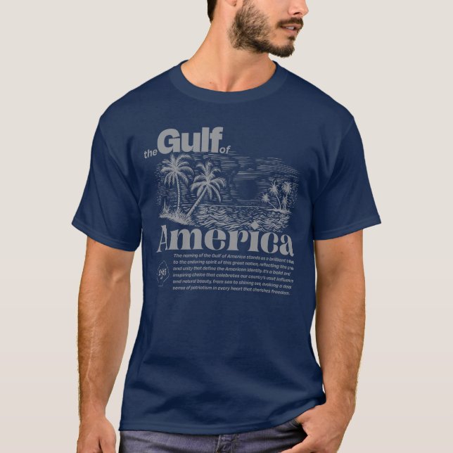 T-shirt Inspirationnel patriotique moderne Golfe d'Amériqu (Devant)