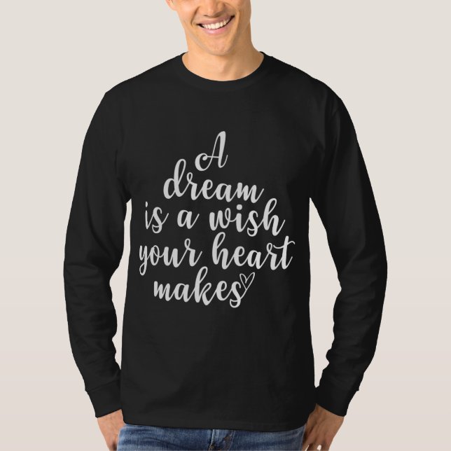 T-shirt Inspirationnel Un Rêve Est Une Citation Motivation (Devant)