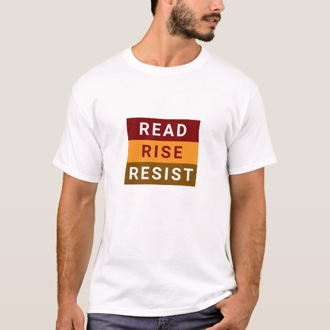 T-shirt Inspire Action Lire Monter Résister Tee for Men (Devant)