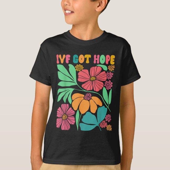 T-shirt Inspiré Motivationnel Ivf Mama Fleur sauvage Ivf M (Devant)