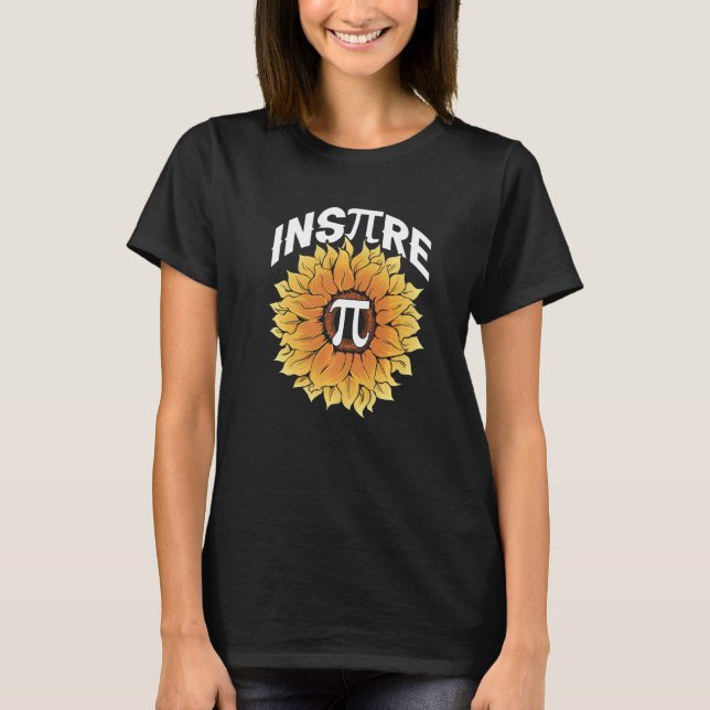 T-shirt Inspire Pi Day Cool  Sunflower Math Mathematics (Devant)