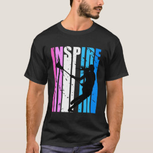 T-shirt Inspirer Lacrosse Pink Blue Sports Inspiration Mo