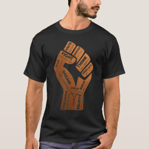 T-shirt Inspirer les leaders noirs Poing de puissance main