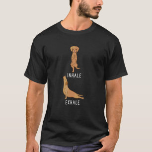 T-shirt Inspirez Expirez Vizsla  Yoga Chien