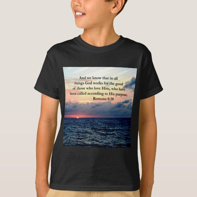 T-SHIRT INSPIRING ROMANS 8:28 DESIGN (Devant)