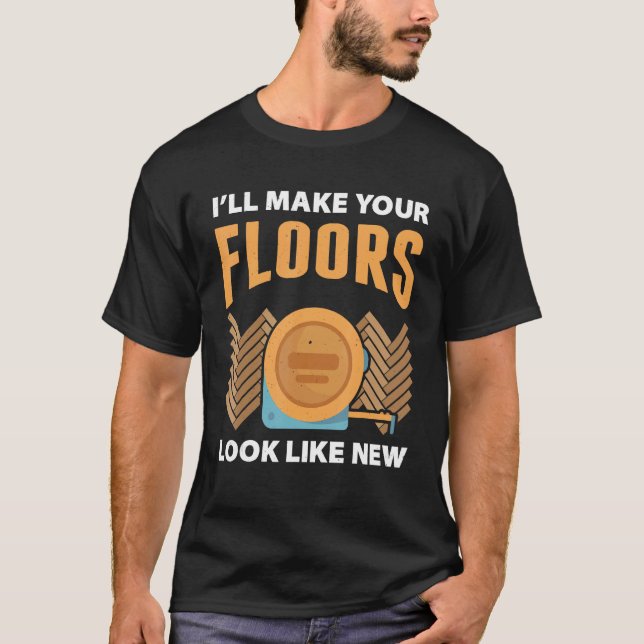 T-shirt Installateur De Planchers Pour Tapis D'Installateu (Devant)