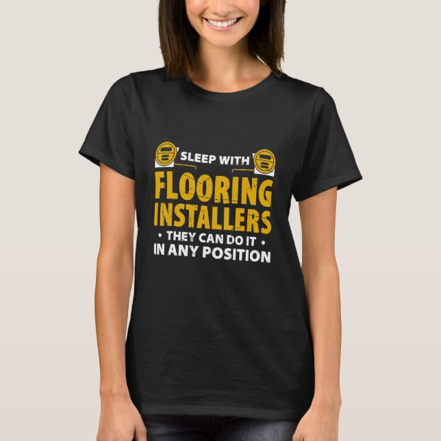 T-shirt Installateur De Planchers Pour Tapis D'Installateu (Devant)
