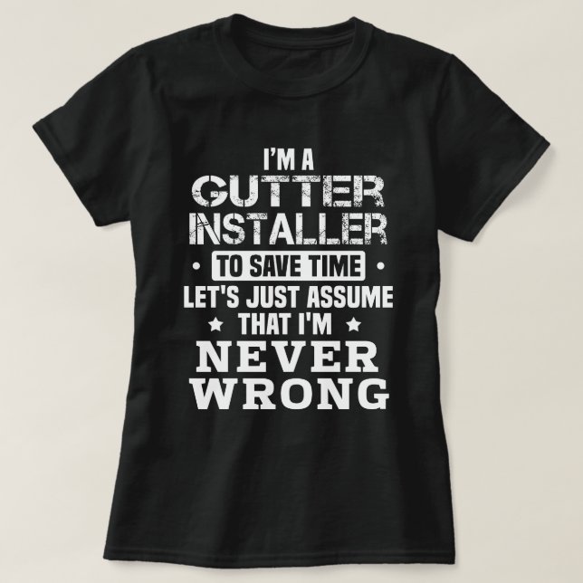 T-shirt Installation de Gutter (Design devant)