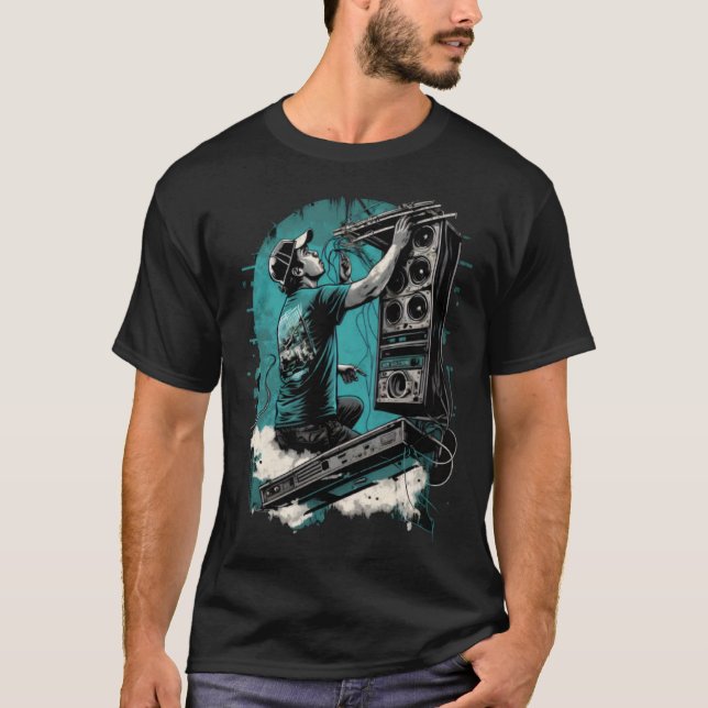 T-shirt Installation de haut-parleur AV Technician Audio V (Devant)