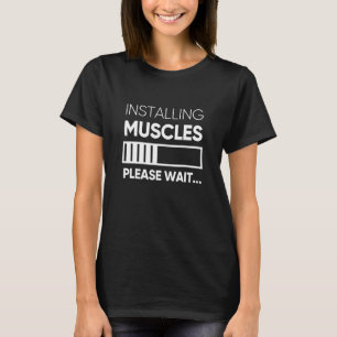 T-shirt Installation de Muscles Novelty Graphic Tee - shir